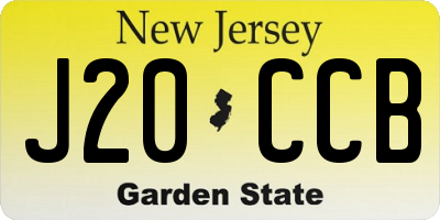 NJ license plate J20CCB