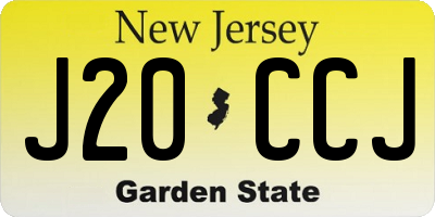 NJ license plate J20CCJ