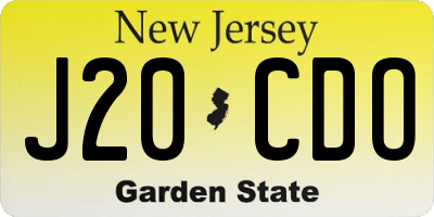 NJ license plate J20CDO