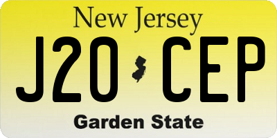 NJ license plate J20CEP