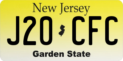 NJ license plate J20CFC
