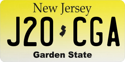 NJ license plate J20CGA