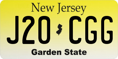 NJ license plate J20CGG