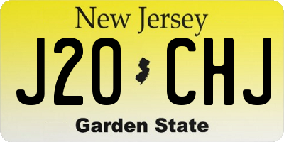 NJ license plate J20CHJ
