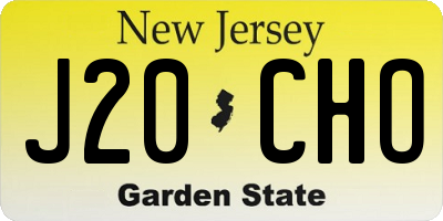 NJ license plate J20CHO