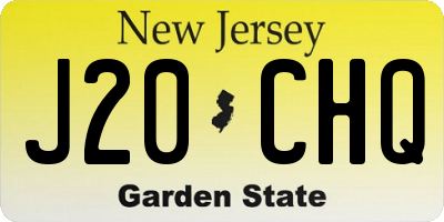 NJ license plate J20CHQ