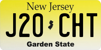 NJ license plate J20CHT