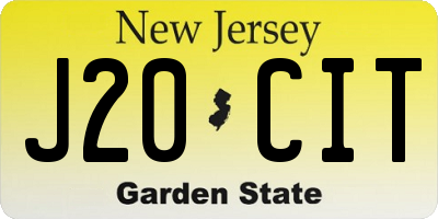 NJ license plate J20CIT