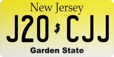 NJ license plate J20CJJ