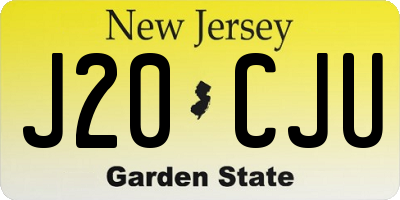 NJ license plate J20CJU