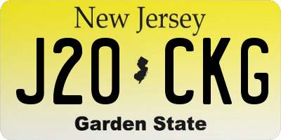 NJ license plate J20CKG