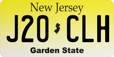 NJ license plate J20CLH