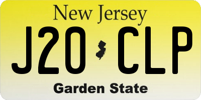 NJ license plate J20CLP