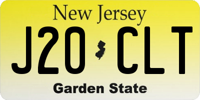 NJ license plate J20CLT