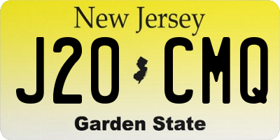NJ license plate J20CMQ
