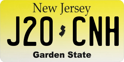 NJ license plate J20CNH