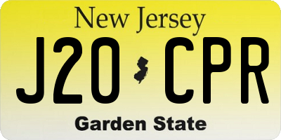 NJ license plate J20CPR