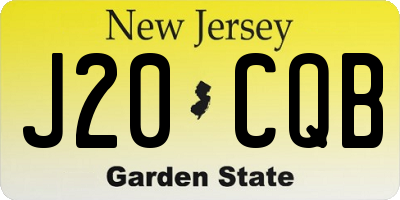 NJ license plate J20CQB