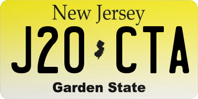 NJ license plate J20CTA