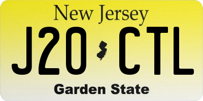 NJ license plate J20CTL