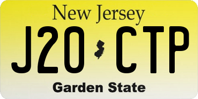 NJ license plate J20CTP