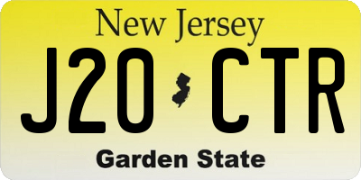NJ license plate J20CTR
