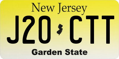 NJ license plate J20CTT