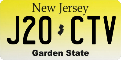 NJ license plate J20CTV