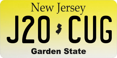 NJ license plate J20CUG