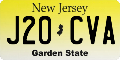 NJ license plate J20CVA