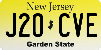 NJ license plate J20CVE