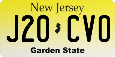NJ license plate J20CVO
