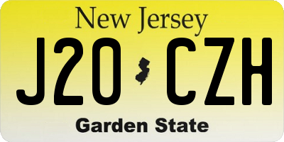 NJ license plate J20CZH