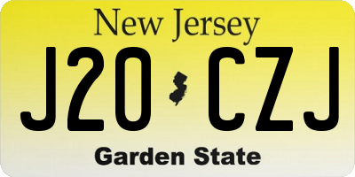 NJ license plate J20CZJ
