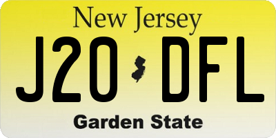 NJ license plate J20DFL