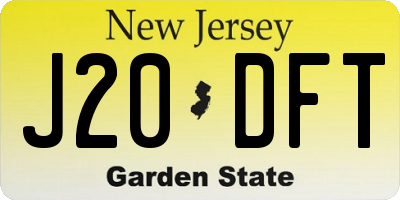 NJ license plate J20DFT
