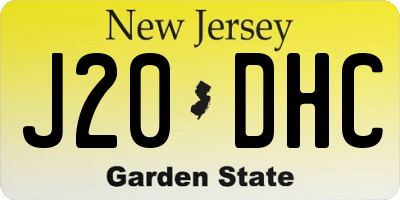 NJ license plate J20DHC
