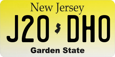 NJ license plate J20DHO