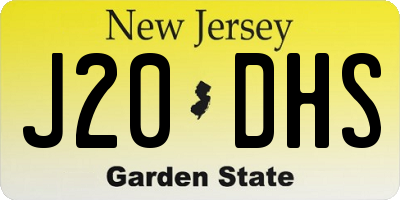NJ license plate J20DHS