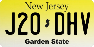 NJ license plate J20DHV