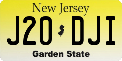 NJ license plate J20DJI