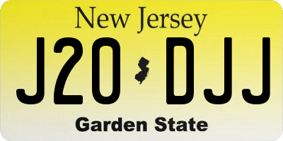 NJ license plate J20DJJ