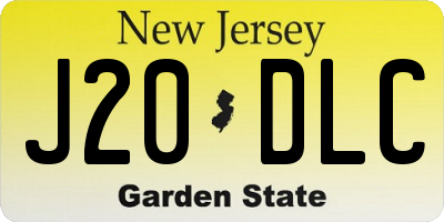 NJ license plate J20DLC