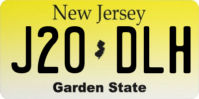 NJ license plate J20DLH