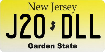 NJ license plate J20DLL