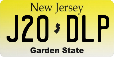 NJ license plate J20DLP