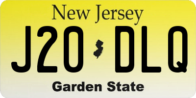 NJ license plate J20DLQ