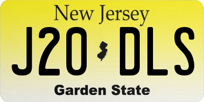 NJ license plate J20DLS