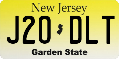 NJ license plate J20DLT