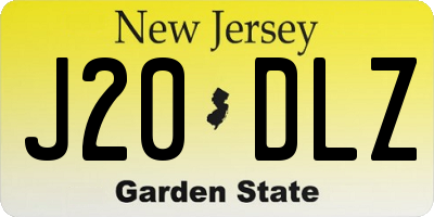 NJ license plate J20DLZ
